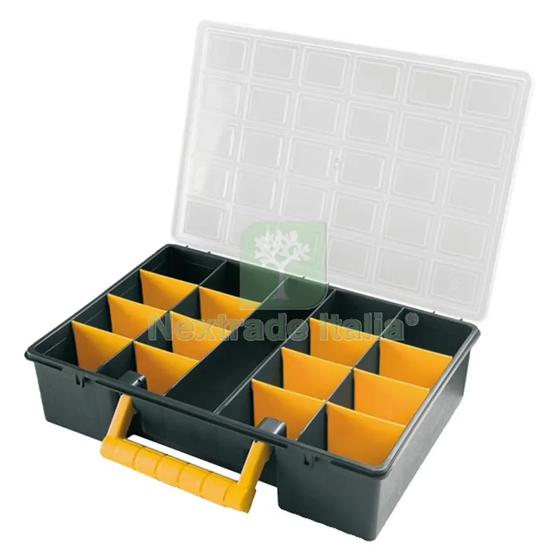 VALIGETTA PORTAMINUTERIA cm 36 x 25 x 8 - 16 scomparti — Casalinghi e organizzazione — rif. FERX.505942NLM VALIGETTA PORTAMINUTERIA cm 36 x 25 x 8 - 16 scomparti — Casalinghi e organizzazione — rif. FERX.505942NLM