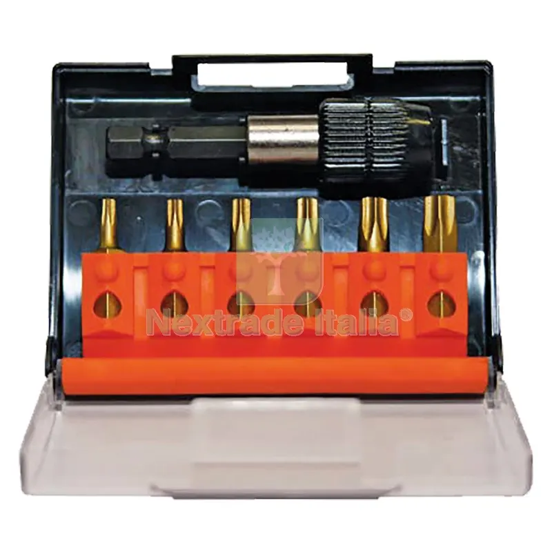 PORTAINSERTO CON INSERTI TORX 7 pz — Inserti e bit per avvitatori — rif. FERX.5036274NLM PORTAINSERTO CON INSERTI TORX 7 pz — Inserti e bit per avvitatori — rif. FERX.5036274NLM