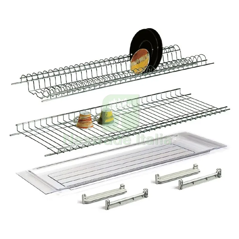 SCOLAPIATTI PER PENSILE cm.86 -metallo grigio con vaschetta — Casalinghi e organizzazione — rif. FERX.7930822NLM SCOLAPIATTI PER PENSILE cm.86 -metallo grigio con vaschetta — Casalinghi e organizzazione — rif. FERX.7930822NLM