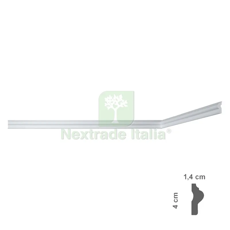 125PZ CORNICE DECORATIVA PER SOFFITTO mod. I709 - mm 14 x 40 — Cornici e profili decorativi — rif. FERX.913142NLM 125PZ CORNICE DECORATIVA PER SOFFITTO mod. I709 - mm 14 x 40 — Cornici e profili decorativi — rif. FERX.913142NLM