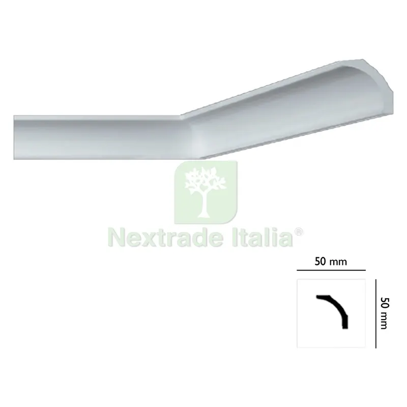 70PZ CORNICE DECORATIVA PER SOFFITTO mod. I706 - mm. 50x50 — Cornici e profili decorativi — rif. FERX.913136NLM