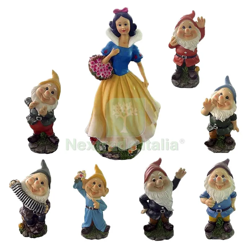 STATUETTE DA GIARDINO BIANCANEVE CON SETTE NANI' set 7 + 1 — Tempo libero outdoor — rif. FERX.6130640NLM STATUETTE DA GIARDINO BIANCANEVE CON SETTE NANI' set 7 + 1 — Tempo libero outdoor — rif. FERX.6130640NLM