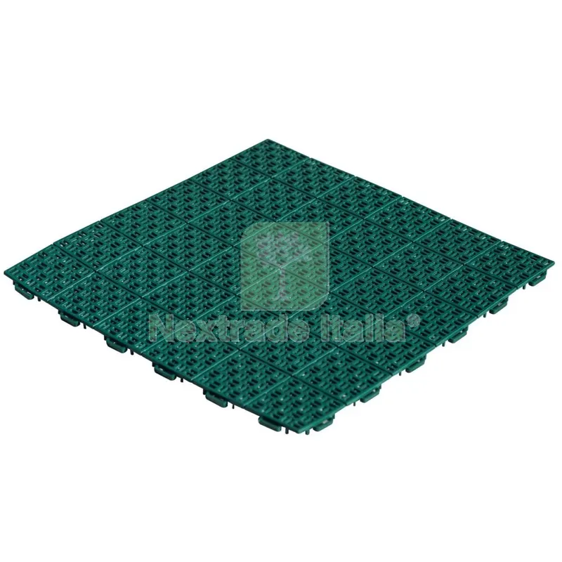 14PZ PAVIMENTO IN PP CM.56X56 DRENANTE VERDE — Pannelli e tavole in legno — rif. FERX.100