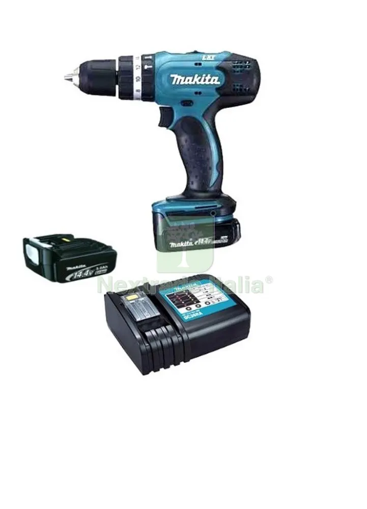 Makita Trapano 2 Batterie 14,4VP-LI BHP343RHE (YE) — Trapani e avvitatori — rif. FERX.10037 Makita Trapano 2 Batterie 14,4VP-LI BHP343RHE (YE) — Trapani e avvitatori — rif. FERX.10037