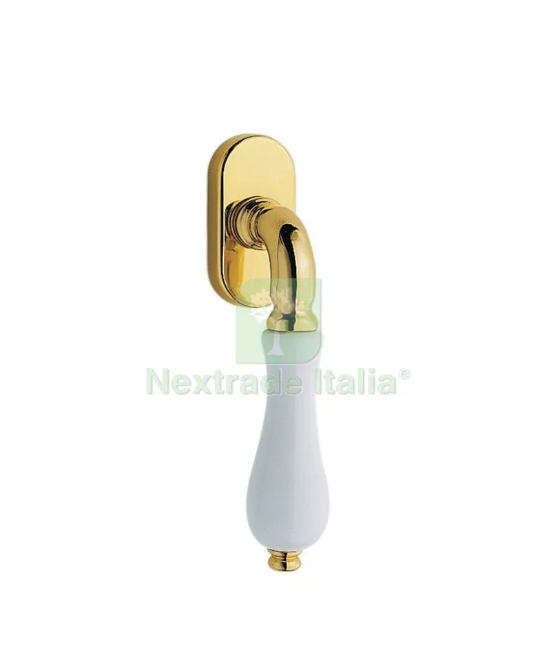 2PZ Cremonese "mimosa" DK 3 Scatti in Ottone,finitura Lucido Verniciato — Maniglie e pomelli — rif. FERX.10073 2PZ Cremonese "mimosa" DK 3 Scatti in Ottone,finitura Lucido Verniciato — Maniglie e pomelli — rif. FERX.10073