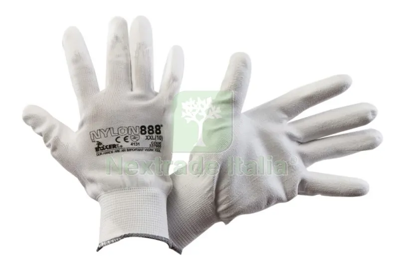 12PAIA GUANTI NYLON/888 PALMO POLIURETANO TG.10 — Guanti da lavoro — rif. FERX.10084
