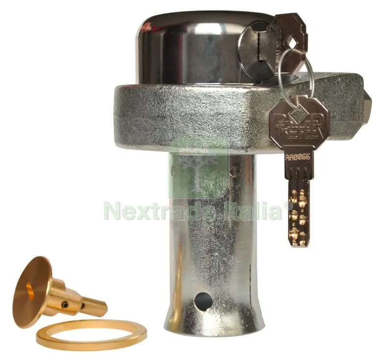 Lucchetto a Campana Internamente in Acciaio,completo di Accessori per il Fissaggio — Lucchetti e catene — rif. FERX.10107 Lucchetto a Campana Internamente in Acciaio,completo di Accessori per il Fissaggio — Lucchetti e catene — rif. FERX.10107