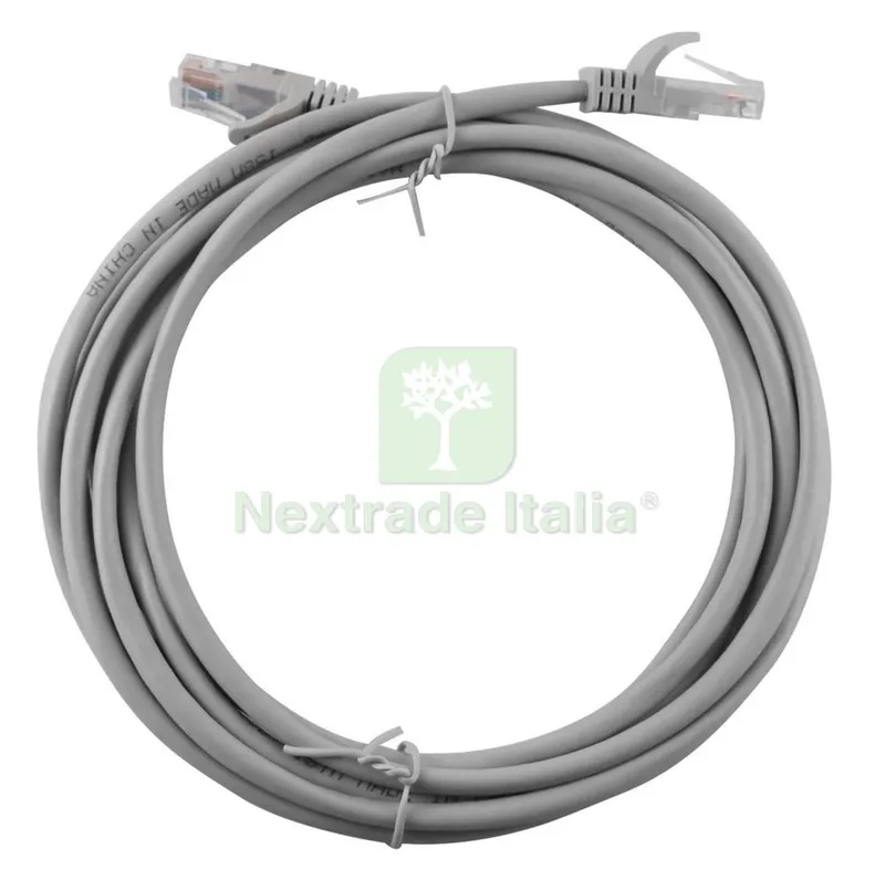 CAVO LAN UTP PLUG RJ45/RJ45 COLORE GRIGIO,ROTOLO 3 MT — Cavi e fili — rif. FERX.10119 CAVO LAN UTP PLUG RJ45/RJ45 COLORE GRIGIO,ROTOLO 3 MT — Cavi e fili — rif. FERX.10119