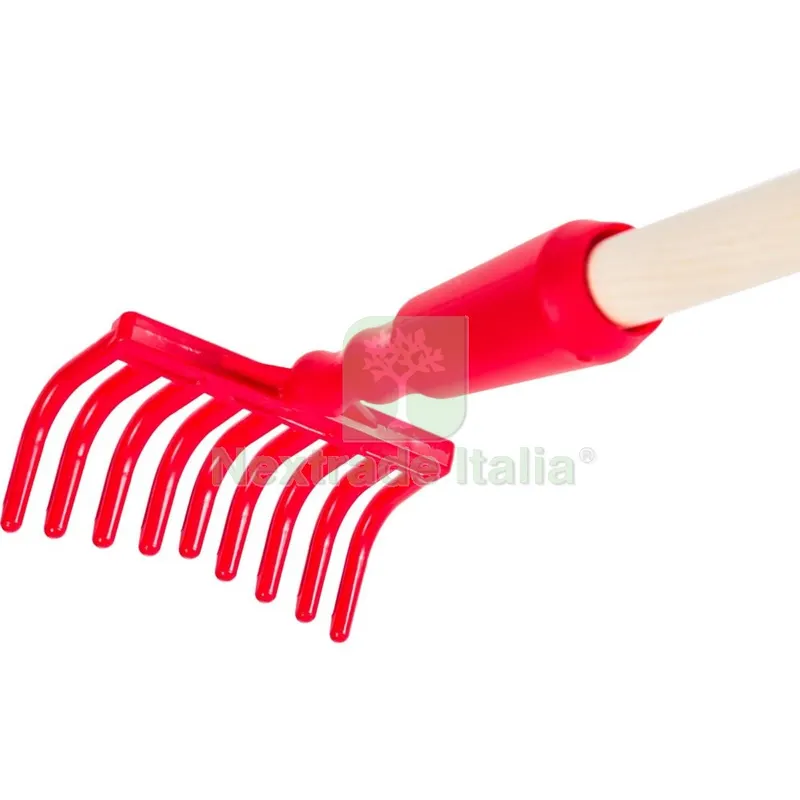 30PZ Rastrello Plastica 9 Denti per Olive Manico Forato — Attrezzi da giardino — rif. FERX.10123