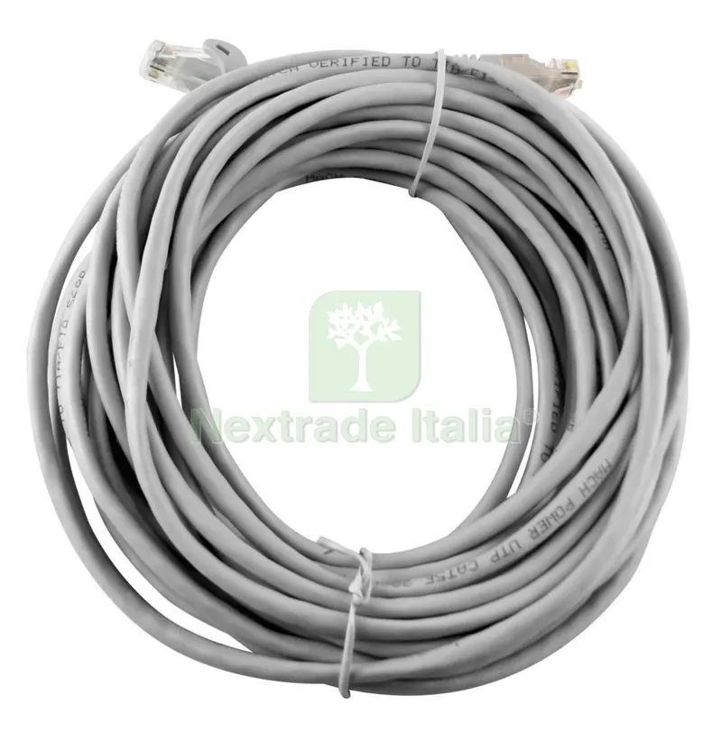 Cavo LAN UTP Plug RJ45/RJ45 Colore Grigio, Rotolo MT 10 — Cavi e fili — rif. FERX.10133 Cavo LAN UTP Plug RJ45/RJ45 Colore Grigio, Rotolo MT 10 — Cavi e fili — rif. FERX.10133