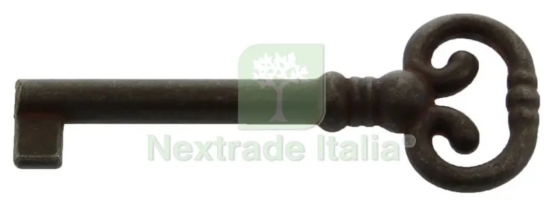25PZ CHIAVE ANTICHIZZATA ART.33007 MM. 29/74 FERRO VECCHIO — Ferramenta per legno e mobili — rif. FERX.10211