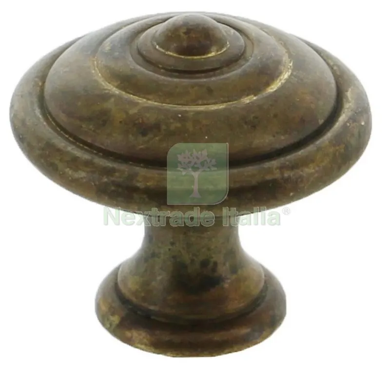 50PZ Pomolo ART. 24499 in Ottone Finitura Antico Diametro 25 MM — Maniglie e pomelli — rif. FERX.10215