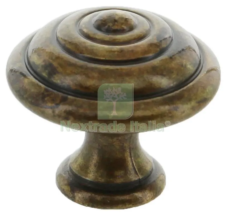 50PZ Pomolo ART. 24499 in Ottone Finitura Antico Diametro 30 MM — Maniglie e pomelli — rif. FERX.10216