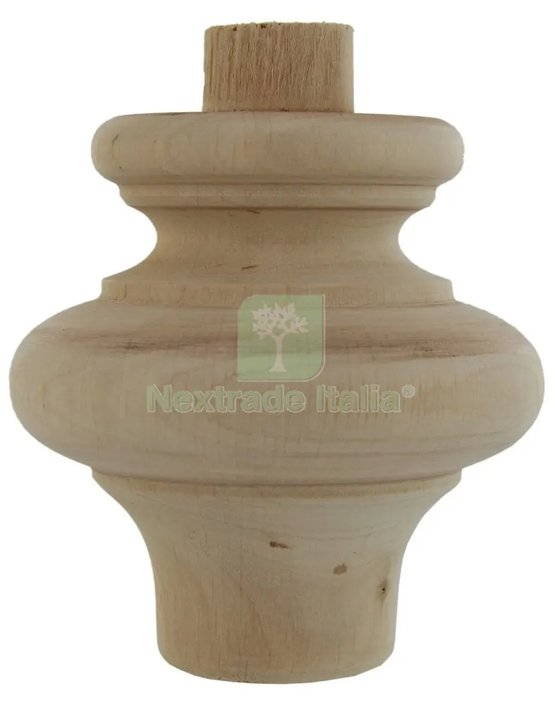 8PZ Piede in Legno di Ontano ART. 53014 , Dimensioni MM 80X80H — Ferramenta per legno e mobili — rif. FERX.10219