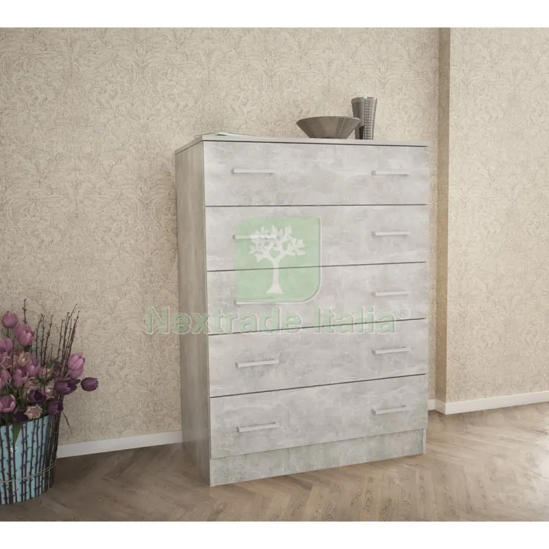 Kit Cassettiera 5 Cassetti 80X111X45 CM Cemento CHIARO.K4298 — Arredo — rif. FERX.1025 Kit Cassettiera 5 Cassetti 80X111X45 CM Cemento CHIARO.K4298 — Arredo — rif. FERX.1025