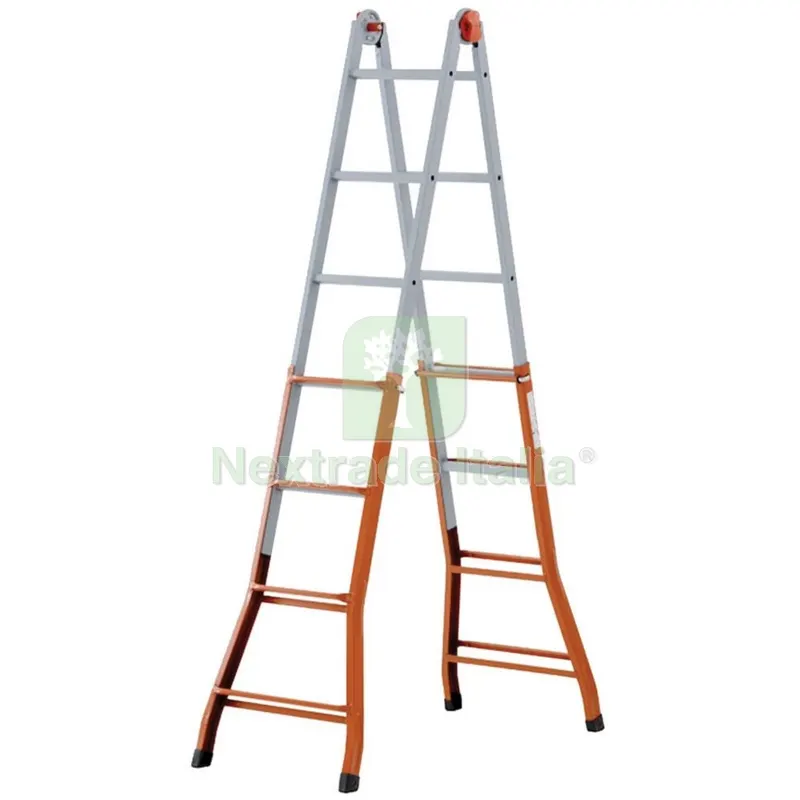 Scala Telescopica Acciaio 4+5 Gradini H.428 CM — Scale e sgabelli — rif. FERX.10267