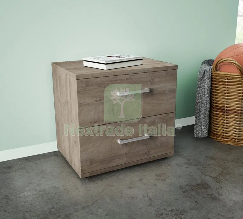 KIT COMODINO 2 CASSETTI CM 48X36X41H ROVERE K105 — Arredo — rif. FERX.1028 KIT COMODINO 2 CASSETTI CM 48X36X41H ROVERE K105 — Arredo — rif. FERX.1028