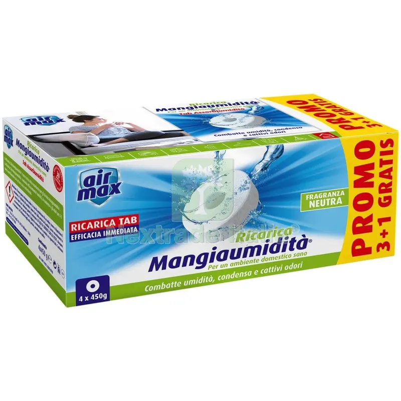 6CF AIRMAX ASSORBIUMIDITA RICARICA TAB NEUTRO 4 PZX450GR. — Diluenti e solventi — rif. FERX.10339 6CF AIRMAX ASSORBIUMIDITA RICARICA TAB NEUTRO 4 PZX450GR. — Diluenti e solventi — rif. FERX.10339