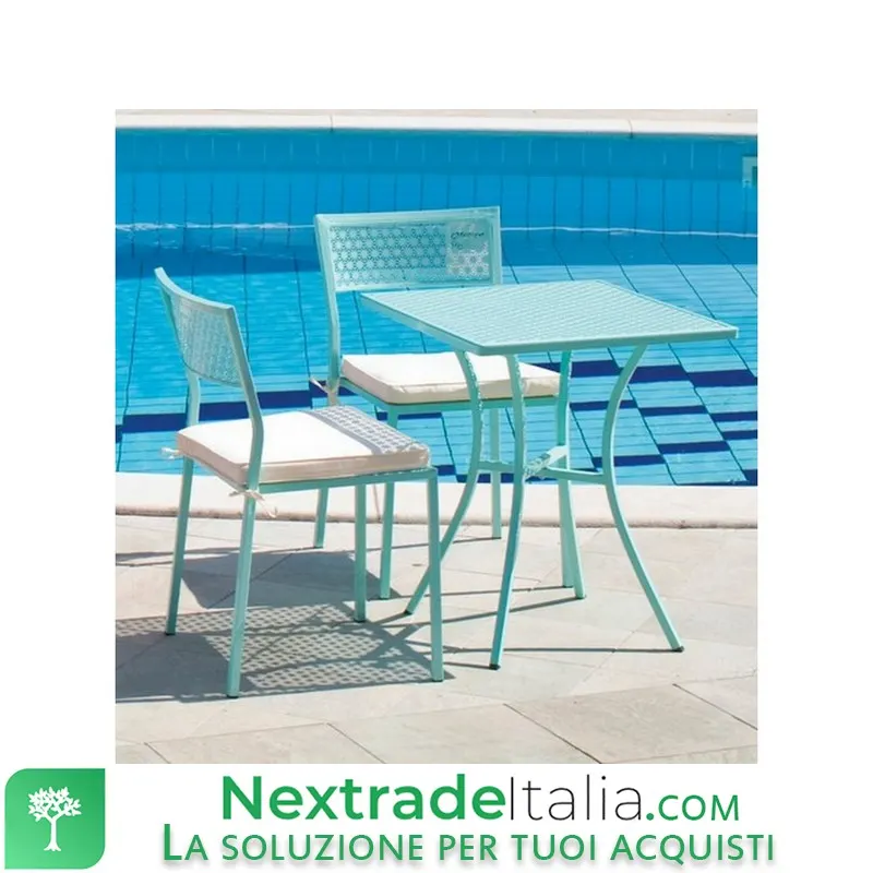 2PZ Sedia "stella" Colore Azzurra Dimensioni CM 47X51X83H — Arredo — rif. FERX.10361 2PZ Sedia "stella" Colore Azzurra Dimensioni CM 47X51X83H — Arredo — rif. FERX.10361