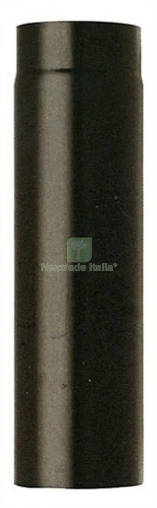 TUBO PLUS IN ACCIAIO PORCELLANATO ALTEZZA 50 CM DIAMETRO 12 CM COLORE NERO OPACO — Tubi e raccordi — rif. FERX.10411