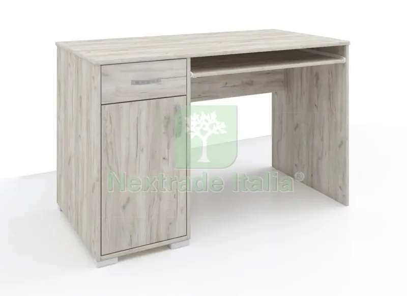 Kit Scrivania Young 1ANTA+1CASSETTO CM 120X60X75H Grey Craft OAK — Arredo — rif. FERX.1051