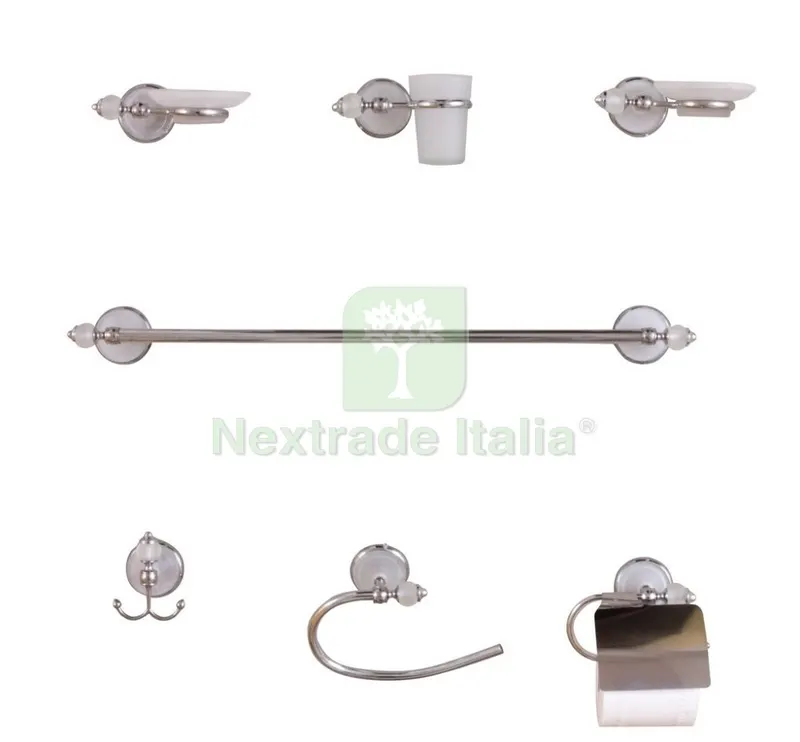 2CF Serie Bagno PZ.7 Cromo-Bianco "tosca" 2000 — Accessori bagno — rif. FERX.10529 2CF Serie Bagno PZ.7 Cromo-Bianco "tosca" 2000 — Accessori bagno — rif. FERX.10529