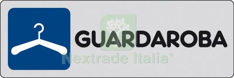 10PZ ETICHETTA ADESIVA 150X50 GUARDAROBA — Segnaletica e cartelli cantiere — rif. FERX.10584