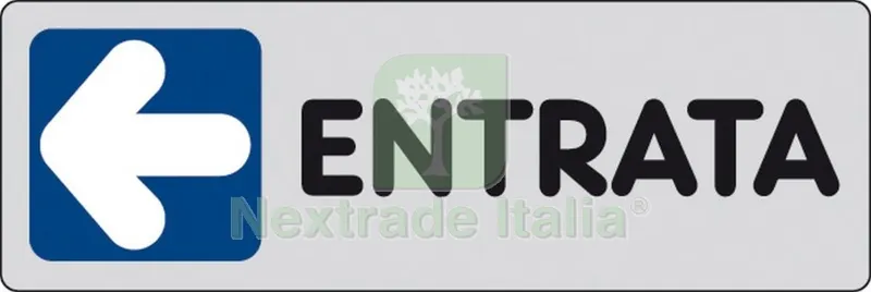 10PZ ETICHETTA ADESIVA 150X50 ENTRATA (SX) — Segnaletica e cartelli cantiere — rif. FERX.10589