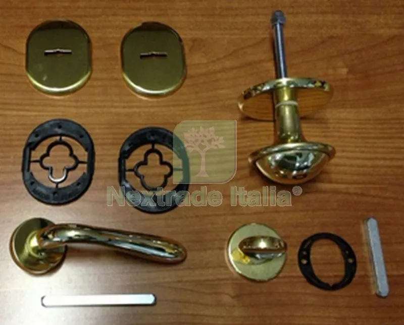 Kit Porte Blindate Doppia Mappa Mano Sinistra Finitura Oro Lucido — Chiavi grezze e duplicati — rif. FERX.10636 Kit Porte Blindate Doppia Mappa Mano Sinistra Finitura Oro Lucido — Chiavi grezze e duplicati — rif. FERX.10636