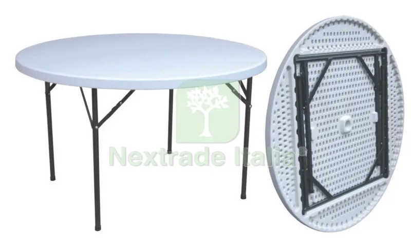 Tavolo Tondo in Hdpe Dimensioni CM 122X74H Peso 13KG — Casalinghi e organizzazione — rif. FERX.10638 Tavolo Tondo in Hdpe Dimensioni CM 122X74H Peso 13KG — Casalinghi e organizzazione — rif. FERX.10638