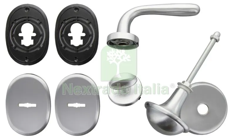 Kit Porte Blindate Doppia Mappa Cromo Satinato Destra — Chiavi grezze e duplicati — rif. FERX.10649