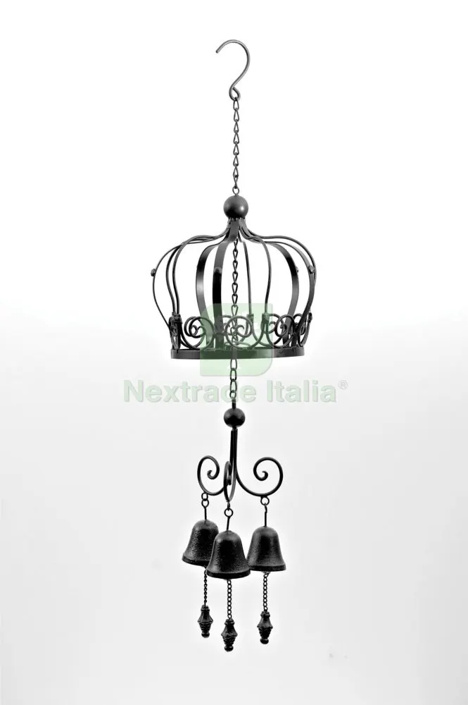 CAMPANA A PARETE FERRO BATTUTO DIAMETRO 24CM FINITURA ANTICATA — Tubi e raccordi — rif. FERX.10887
