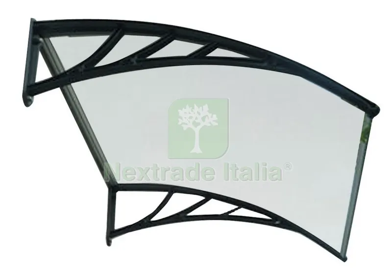 PENSILINA CON SUPPORTO IN RESINA NERA DIMENSIONI CM 100X150 — Gazebo e strutture giardino — rif. FERX.10917 PENSILINA CON SUPPORTO IN RESINA NERA DIMENSIONI CM 100X150 — Gazebo e strutture giardino — rif. FERX.10917