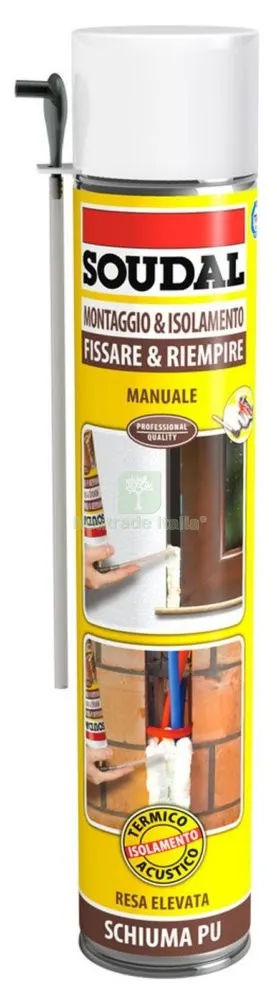 12PZ Soudal Schiuma Poliuretanica Universale ML.750 — Adesivi e sigillanti — rif. FERX.10952 12PZ Soudal Schiuma Poliuretanica Universale ML.750 — Adesivi e sigillanti — rif. FERX.10952