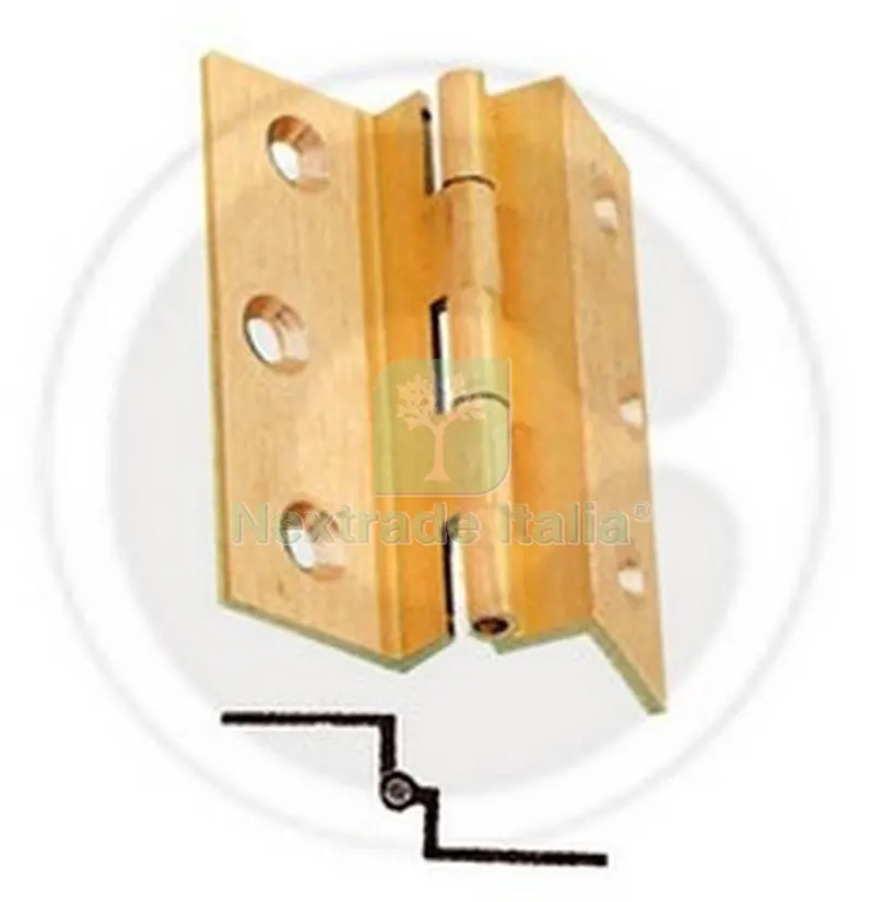 24PZ Cerniera Fresata con Collo Oro Satinato GR.50X40** — Cerniere e cardini — rif. FERX.11033 24PZ Cerniera Fresata con Collo Oro Satinato GR.50X40** — Cerniere e cardini — rif. FERX.11033
