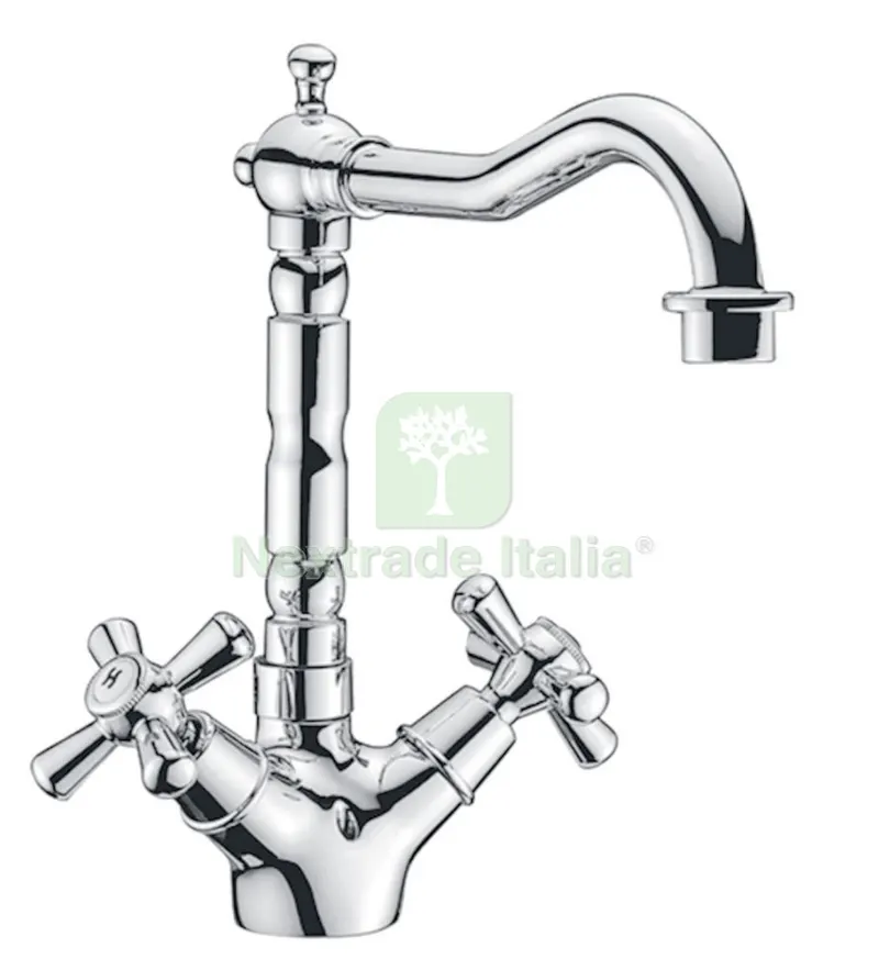 SERIE SOFIA MONOFORO LAVELLO CANNA ALTA IN OTTONE CROMATO — Sanitari e ceramiche — rif. FERX.11107 SERIE SOFIA MONOFORO LAVELLO CANNA ALTA IN OTTONE CROMATO — Sanitari e ceramiche — rif. FERX.11107