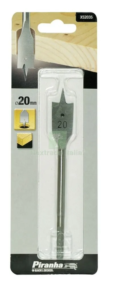 PIRANHA X52035 1 PUNTA A TESTA PIATTA DIMENSIONI MM.20 — Punte, frese e dischi — rif. FERX.11225 PIRANHA X52035 1 PUNTA A TESTA PIATTA DIMENSIONI MM.20 — Punte, frese e dischi — rif. FERX.11225