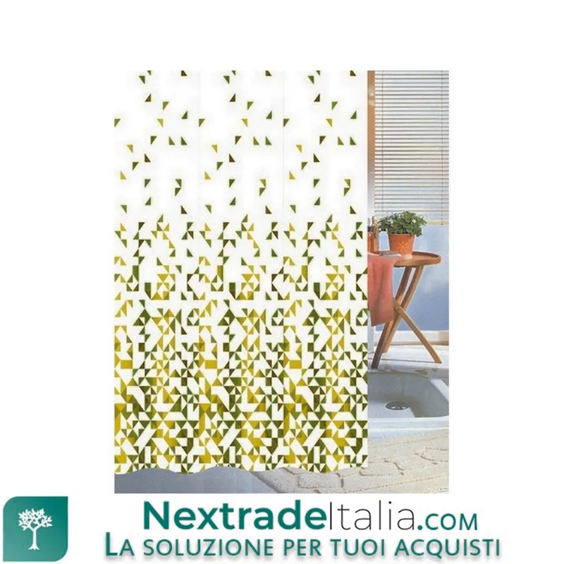 Tenda Doccia Poliestere DIS.7043A CM.180X200 — Accessori bagno — rif. FERX.11250 Tenda Doccia Poliestere DIS.7043A CM.180X200 — Accessori bagno — rif. FERX.11250