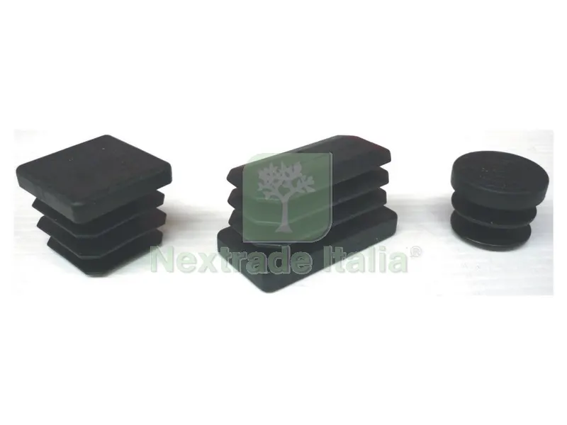 50PZ PUNTALI ALETTATI RETTANGOL. 40X60 MM PLASTICA NERO — Punte, frese e dischi — rif. FERX.114