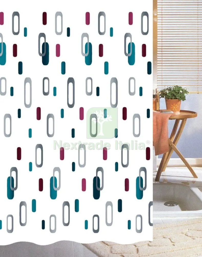 Tenda Doccia Poliestere DIS.31131 Dimensioni CM.240X200 — Accessori bagno — rif. FERX.11438 Tenda Doccia Poliestere DIS.31131 Dimensioni CM.240X200 — Accessori bagno — rif. FERX.11438
