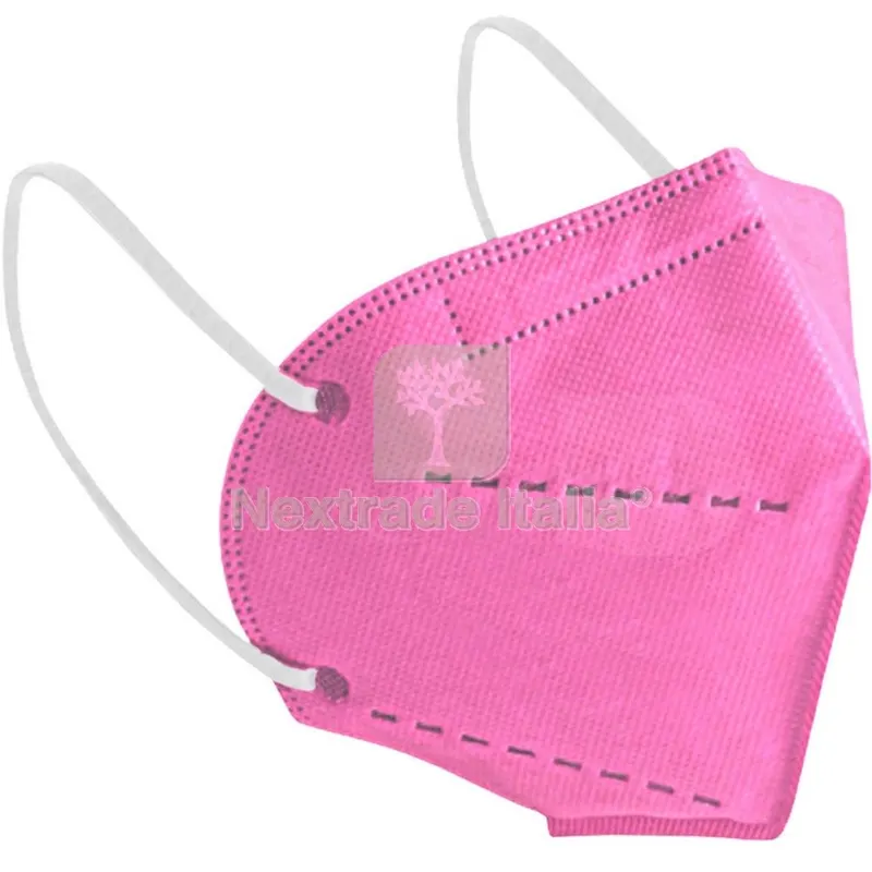 50PZ Mascherina Pieghevole FFP2 MAX-02 Colore Rosa — Protezioni corpo — rif. FERX.1145