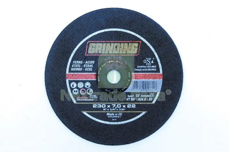 GRINDING DISCO PER SBAVARE FERRO DIAMETRO 230 SPESSORE 7,0 MM — Punte, frese e dischi — rif. FERX.11460