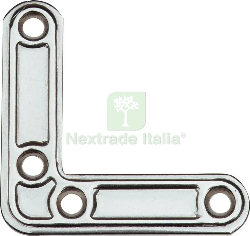 20PZ Piastra L Inox di Rinforzo ART.153 40X40 MM — Ferramenta per legno e mobili — rif. FERX.11508
