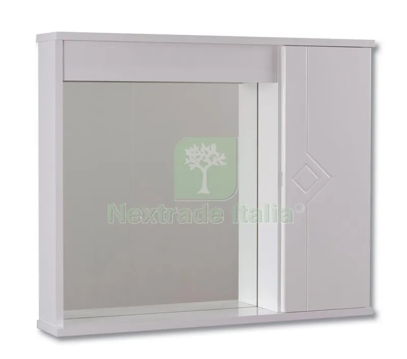 Specchio MOD. "nettuno" 1 Anta Laccato Bianco Dimensioni CM 72X14X60H — Accessori bagno — rif. FERX.11526