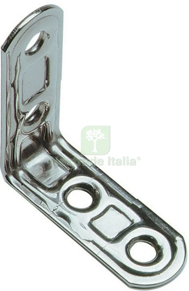 20PZ Lastrina Inox AD Angolo a 4 Fori ART. 164IN Dimensioni MM.50X50 — Piastre e angolari — rif. FERX.11530 20PZ Lastrina Inox AD Angolo a 4 Fori ART. 164IN Dimensioni MM.50X50 — Piastre e angolari — rif. FERX.11530