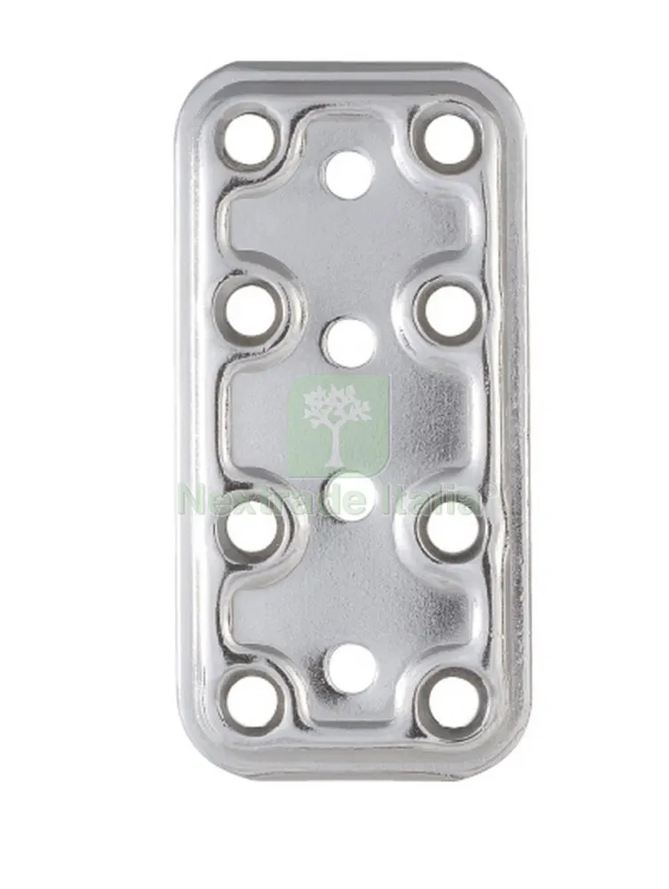 5PZ PIASTRA INOX DIRITTA ART. 745 DIMENSIONI MM.40X80 — Tasselli e ancoraggi — rif. FERX.11553