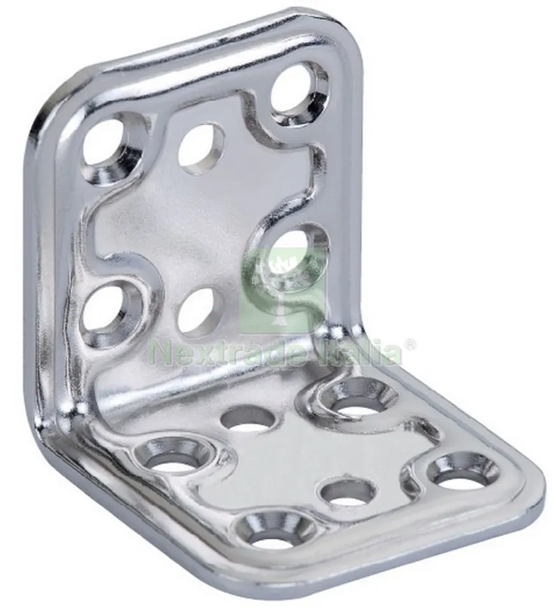 5PZ PIASTRA ANGOLARE INOX ART.746 40X40X40 MM — Tasselli e ancoraggi — rif. FERX.11562