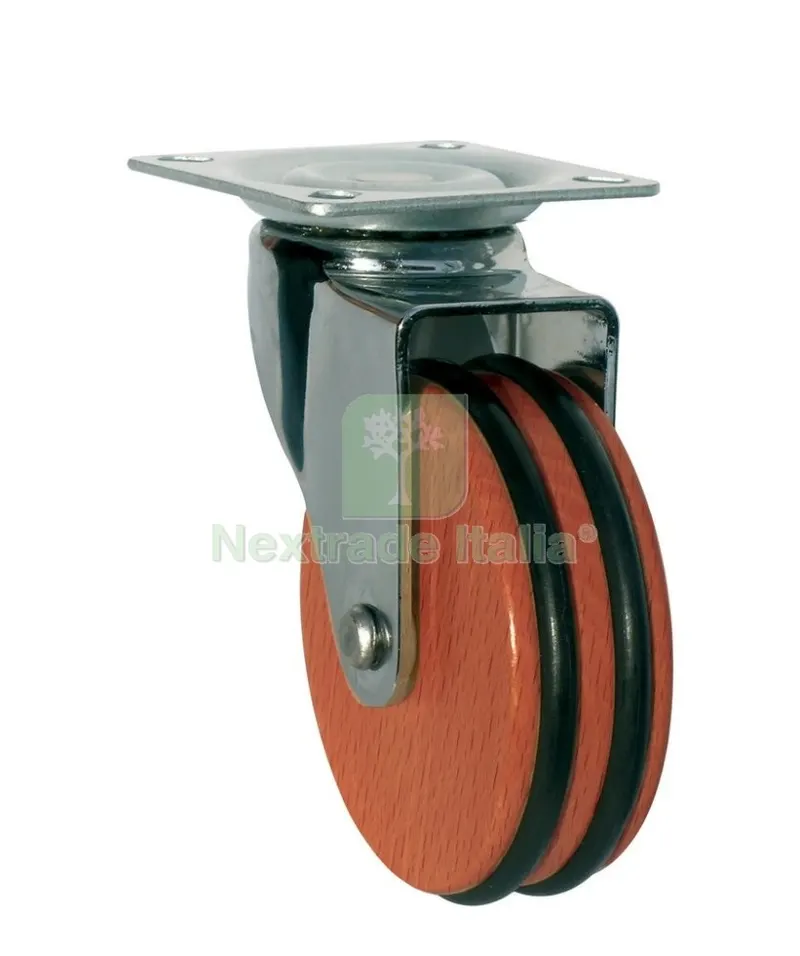 8PZ Ruota per Mobili Color Ciliegio con Piastra Diametro 50MM — Ferramenta per legno e mobili — rif. FERX.11596 8PZ Ruota per Mobili Color Ciliegio con Piastra Diametro 50MM — Ferramenta per legno e mobili — rif. FERX.11596