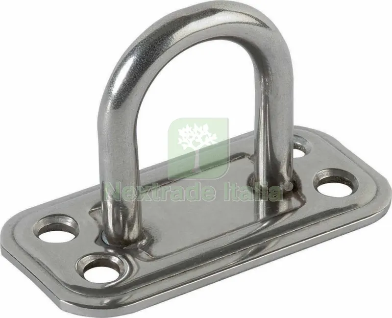 5PZ CAVALLOTTO INOX FISSO ART. 865IN BASE MM.30X60 — Funi, golfari e accessori sollevamento — rif. FERX.11606 5PZ CAVALLOTTO INOX FISSO ART. 865IN BASE MM.30X60 — Funi, golfari e accessori sollevamento — rif. FERX.11606