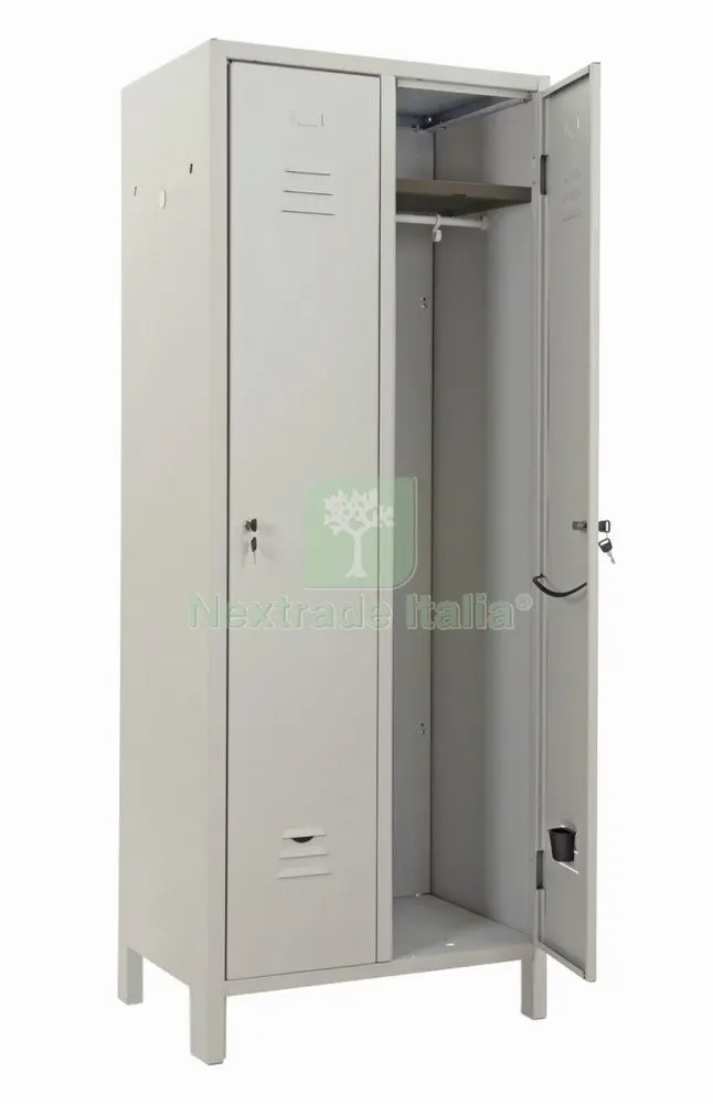 ARMADIO SPOGLIATOIO A 2 POSTI IN KIT CON SERRATURA DIMENSIONI CM 68X34X179H — Serrature e cilindri — rif. FERX.11612 ARMADIO SPOGLIATOIO A 2 POSTI IN KIT CON SERRATURA DIMENSIONI CM 68X34X179H — Serrature e cilindri — rif. FERX.11612
